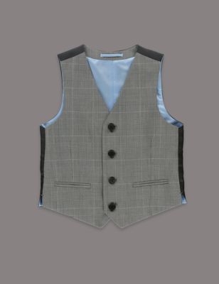 Supercrease&trade; Checked Waistcoat &#40;1-7 Years&#41;